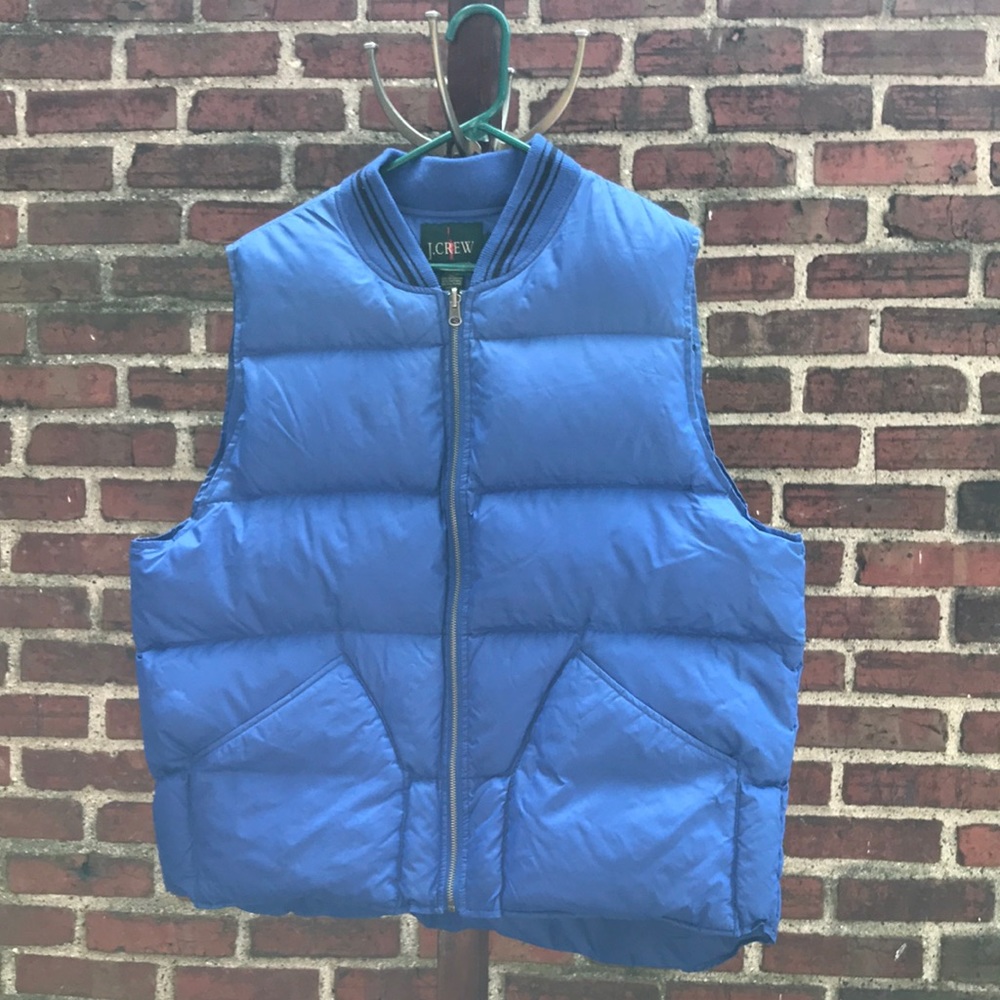 Men’s Blue Down Puffy Vest from J. Crew